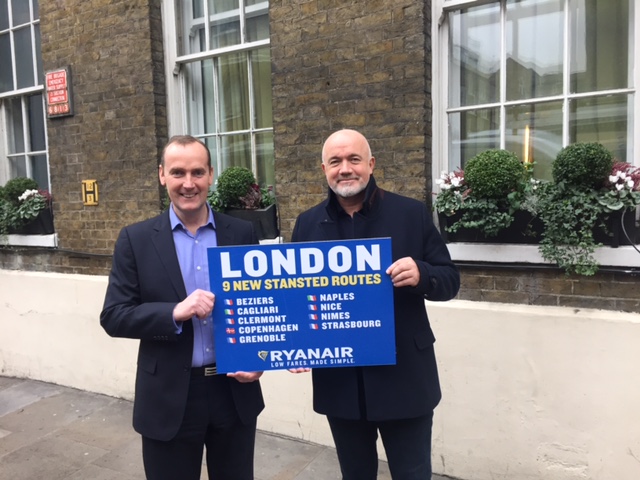 New London Stansted Growth Deal Delivers 9 New Routes & Over 20m Ryanair Customers P.A.