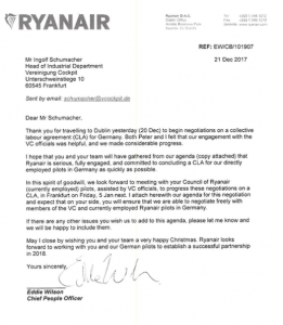 VC Letter | Ryanair's Corporate Website
