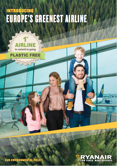 Η Ryanair Λανσαρει Νεα Περιβαλλοντολογικη Πολιτικη