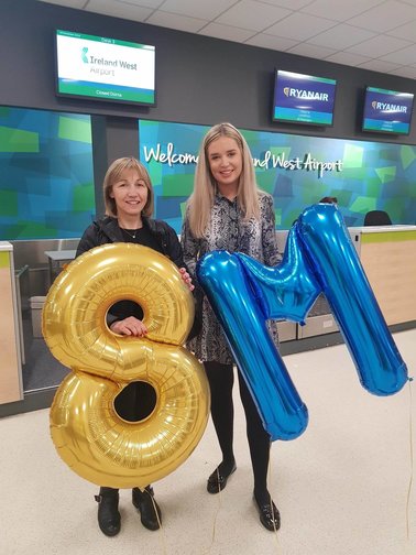 Ryanair Launches Knock Summer 2019 Schedule  & Celebrates Carrying 8 Million Passengers