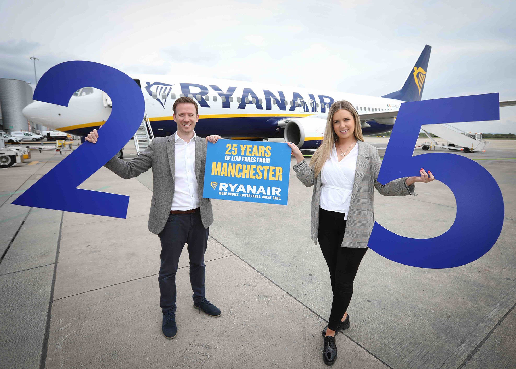 Ryanair Celebrates 25 Year Anniversary At Manchester Airport