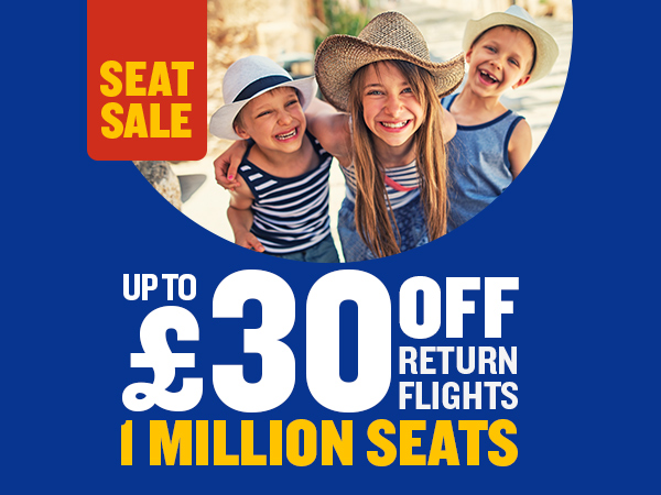 Beat The Autumn Blues With Ryanair’s Low Fares Massive Seat Sale With Up To £30 Off Over 1 Million Seats
