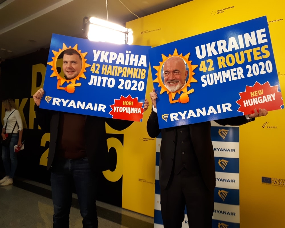 RYANAIR LAUNCHES 19 NEW SUMMER ROUTES IN UKRAINE FOR SUMMER 2020