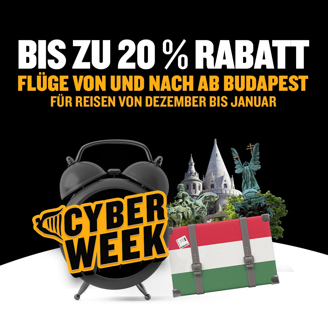 Ryanairs ‘Cyber Week’ Sale Tag 4: 20% Rabatt Auf Flüge Nach Budapest