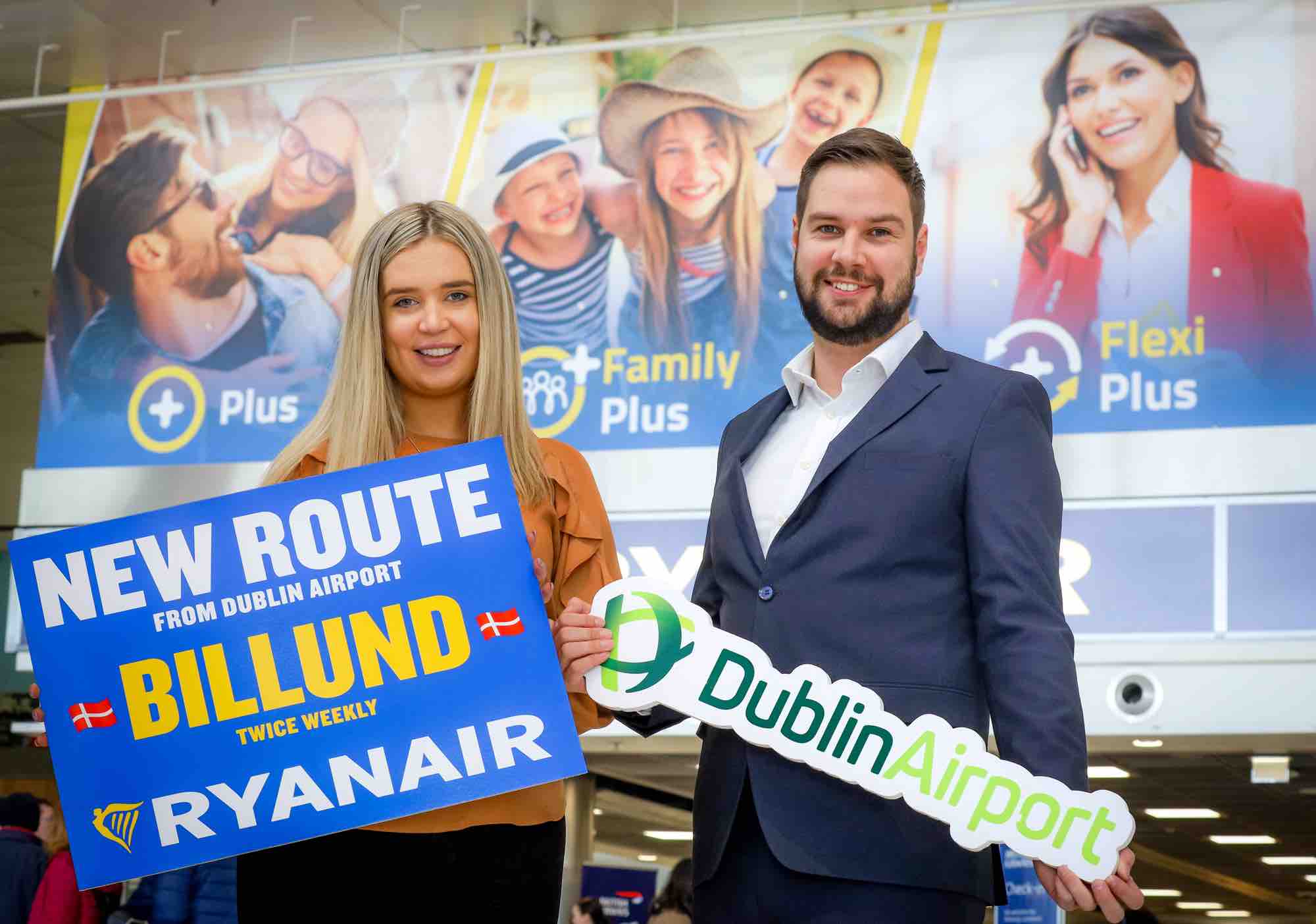 RYANAIR’S FIRST DUBLIN FLIGHT TO BILLUND TAKES OFF