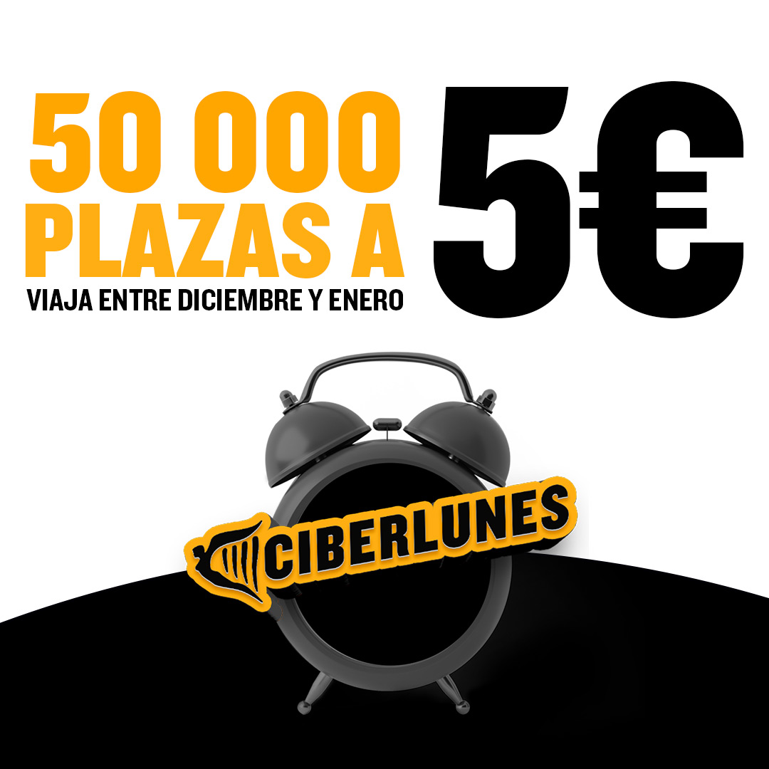 “CYBER MONDAY” DE RYANAIR:  50.000 ASIENTOS DESDE 5€