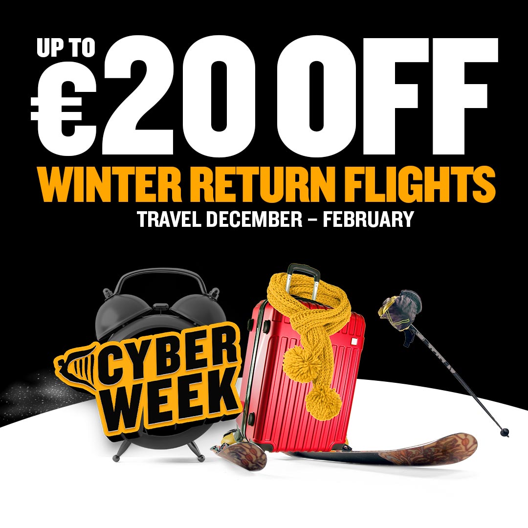Final Day Of Ryanair’s ‘Cyber Week’ Sale Up To €20 Off Return Flights For Winter