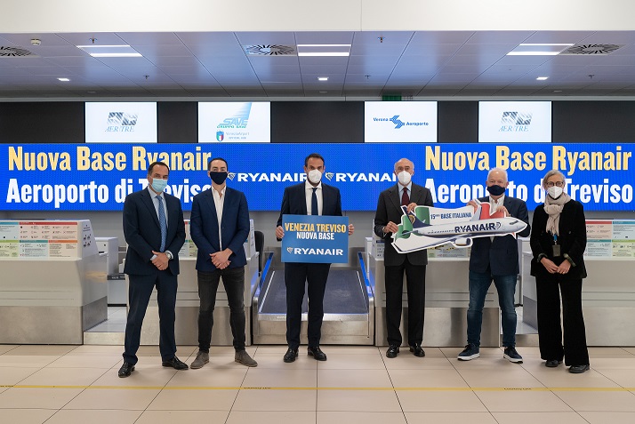 Ryanair Annuncia Una Nuova Base A Treviso, 2 Aeromobili Basati, Investimento Di $ 200m E 18 Nuove Rotte
