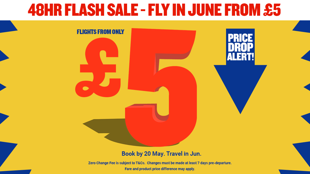 Ryanair Launches Fiver Flights Flash Sale Fares From Only £5 In June