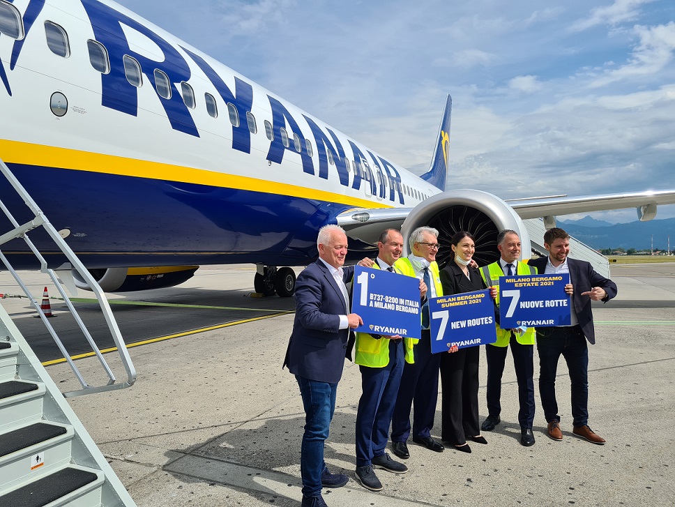Ryanair Da Il Benvenuto Al Nuovo Boeing 737 “Gamechanger” A Milano Bergamo