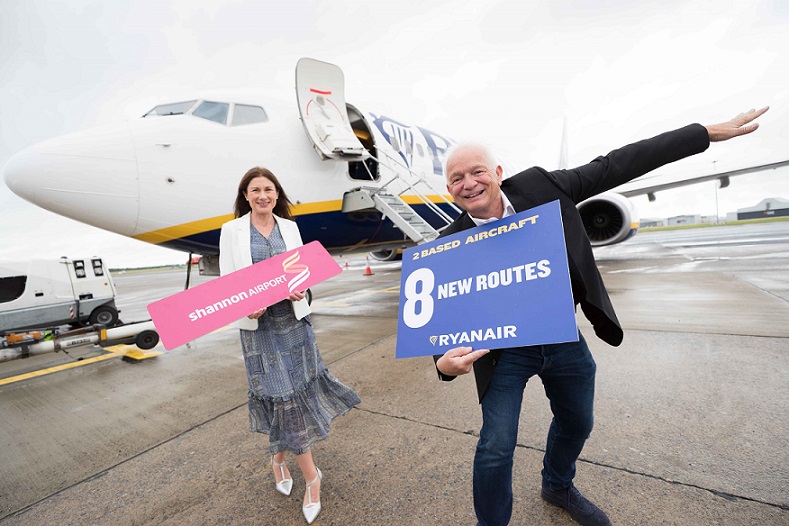 Ryanair Restores Connectivity And Jobs With The Launch Of 8 New Routes And An Additional Aircraft Based In Shannon