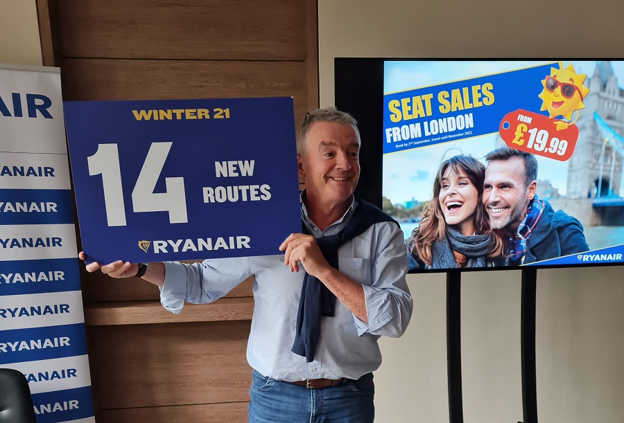 Ryanair Announces Winter 2021 Schedule To/From London