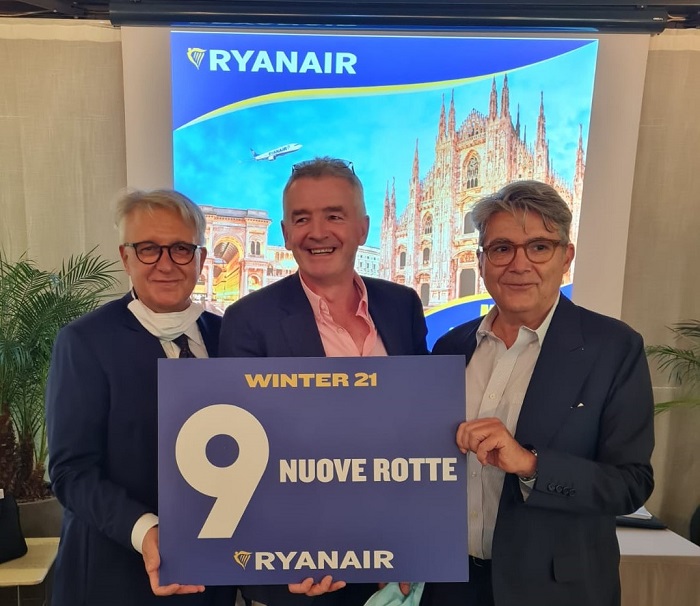 Ryanair Annuncia L’operativo Invernale 2021 Da/Per Milano