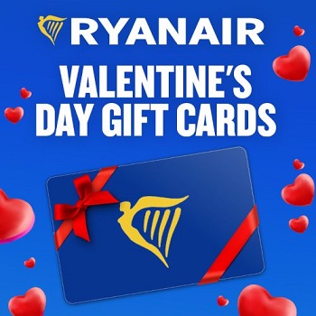 Fly On The Wings Of Love: Ryanair Launches Valentine’s Gift Cards From Just 639 Czk