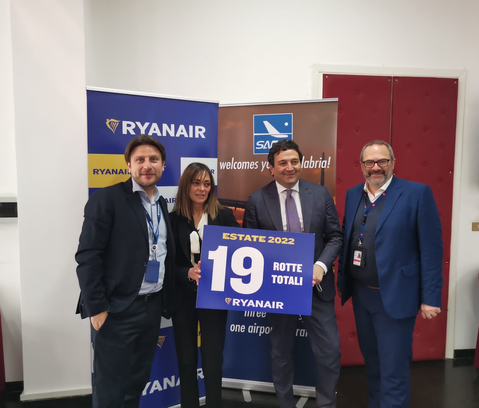 Ryanair Annuncia L’operativo Estivo Più Grande Di Sempre Sulla Calabria 19 Rotte In Totale (5 Nuove)