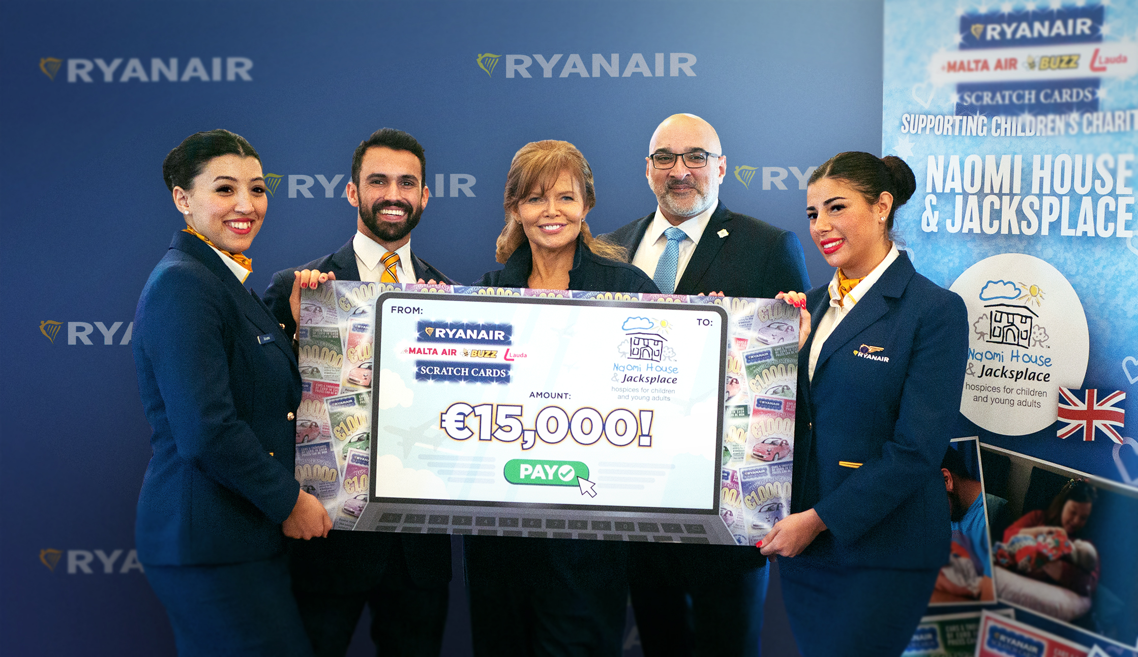 Ryanair Proudly Donates €15k To Naomi House & Jacksplace