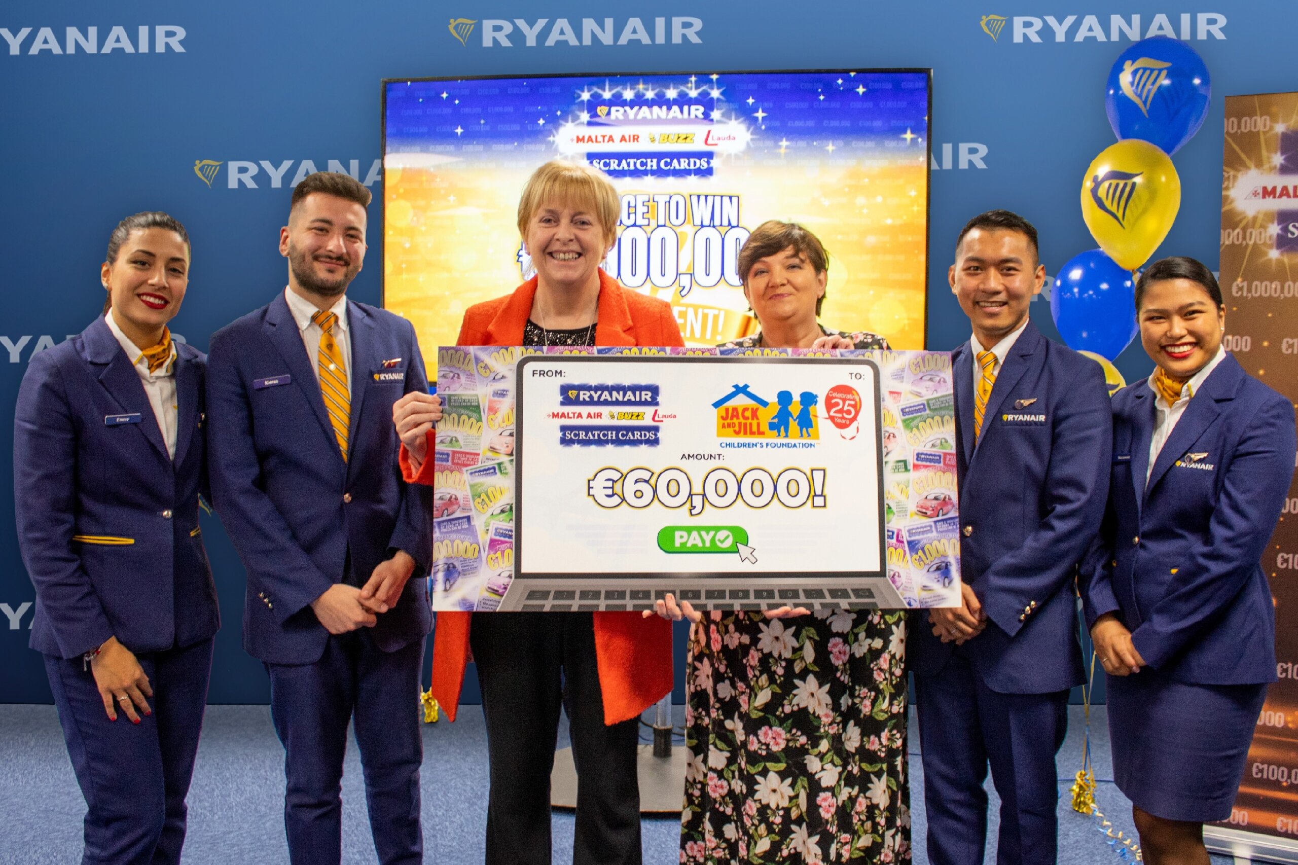 Ryanair Donates €60,000 To Jack And Jill Children’s Foundation