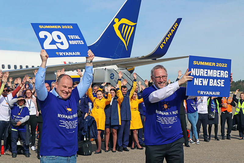 Ryanair Eröffnet Neue Basis In Nürnberg Zwei Stationierte Flugzeuge, 200 Mio. Usd Investition & 60 Neue Arbeitsplätze