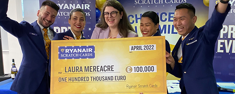 LUCKY RYANAIR CUSTOMER SCOOPS €100,000 IN ‘WIN A MILLION’ GAME