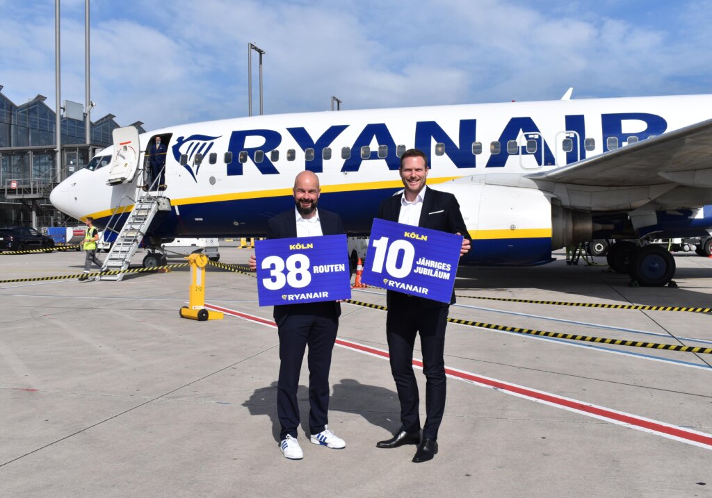 Ryanair Feiert 10 Jahre Flugbetrieb Am Flughafen Köln/Bonn – Ryanair's Corporate Website
