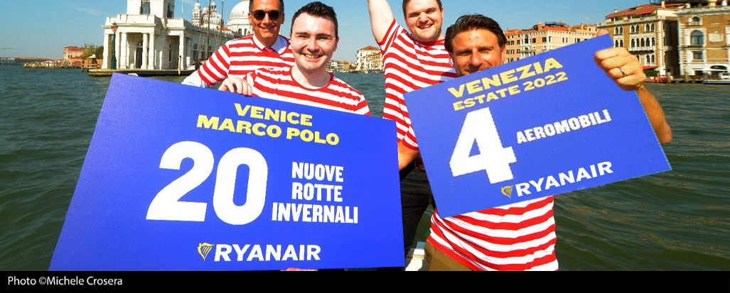 Ryanair Annuncia Il 4° Aereo Basato All’aeroporto Di Venezia Per L’inverno 2022/2023
