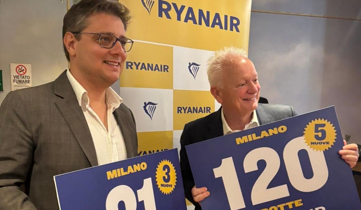 RYANAIR AGGIUNGE TRE NUOVI AEREI