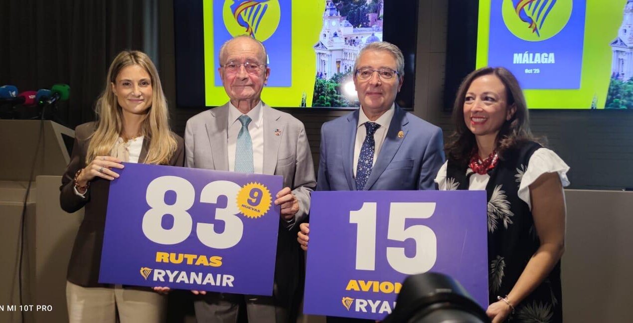 RYANAIR LAUNCHES ITS WINTER 2025 SCHEDULE AT MALAGA AIRPORT