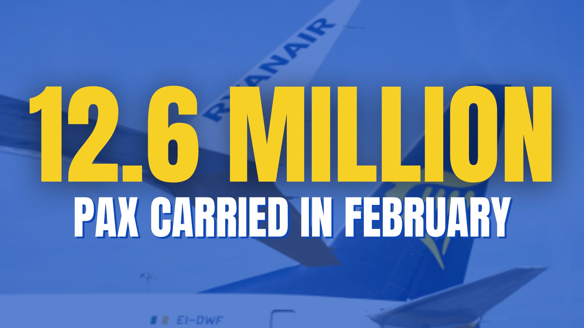 RYANAIR FEB TRAFFIC GROWS 14% TO 12.6M GUESTS