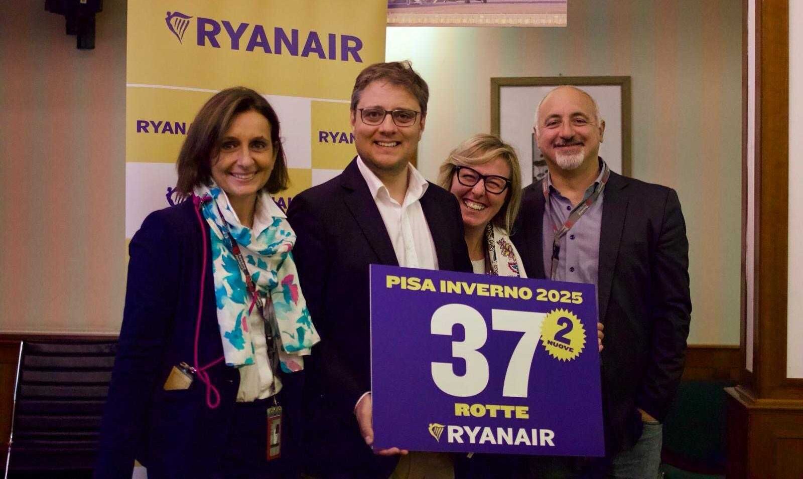RYANAIR LAUNCHES ITS WINTER ‘25 SCHEDULE FOR PISA