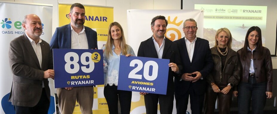 RYANAIR LAUNCHES SUMMER 2026 SCHEDULE FOR ALICANTE