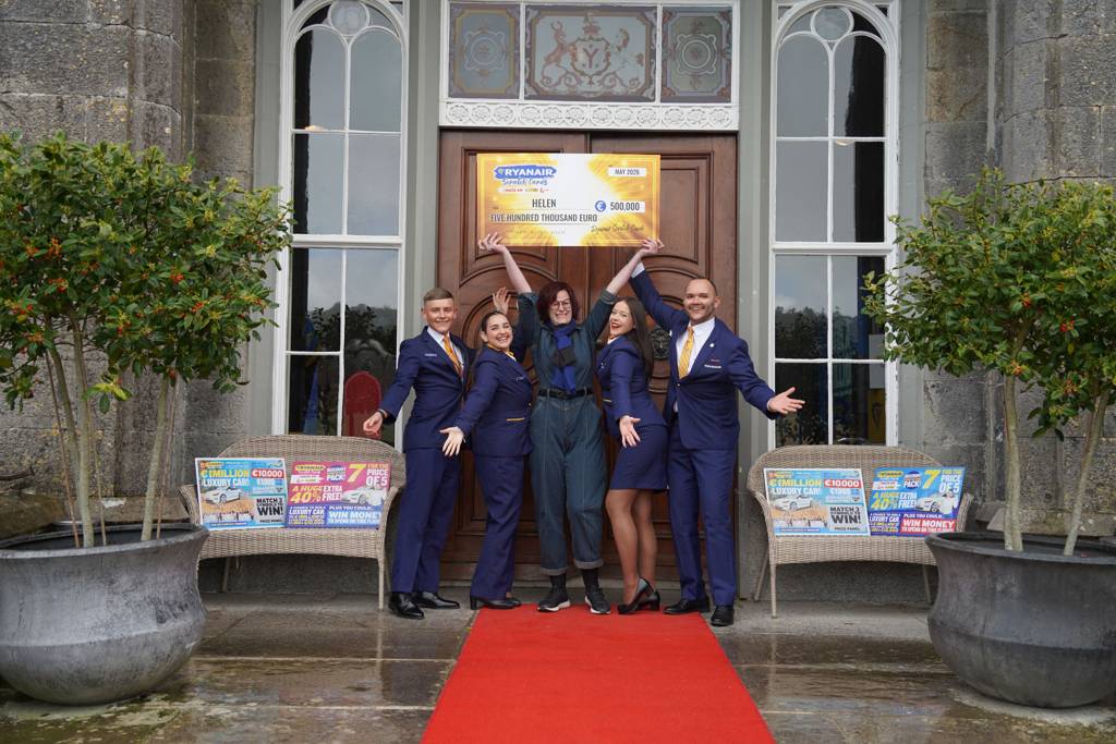 LUCKY RYANAIR PASSENGER WINS €500,000 IN LIFE CHANGING RYANAIR CHARITY SCRATCH CARD DRAW